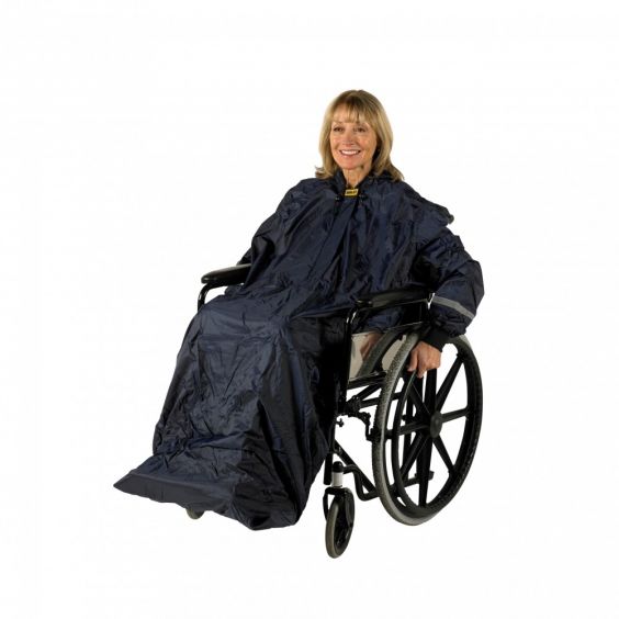 Rolstoel regenkleding, Wheely Mac met mouwen - ongevoerd