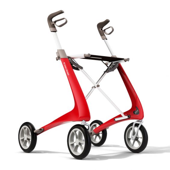 Rollator Carbon Ultralight, rood