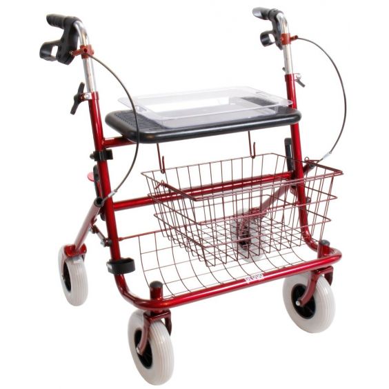 Rollator standaard Provo XL, tot 150 kg, rood