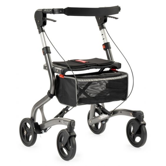 Rollator Trollimaster RG70 - omgekeerde handvatten, donkergrijs